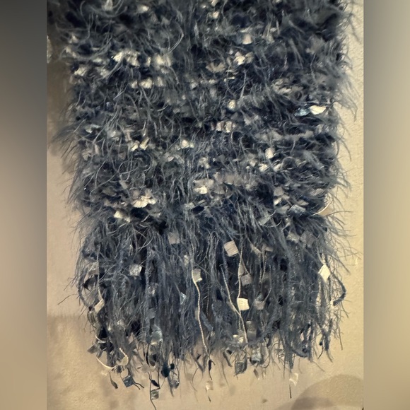 L’AGENCE Azure Fringe Cardigan Blazer in Blue Multi Medium - Picture 12 of 14